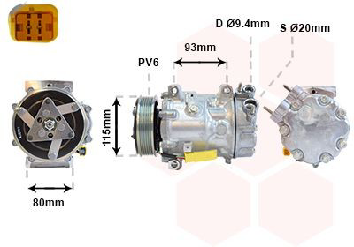 Sprężarka klimatyzacji Peugeot/Citroen 1671554080 cena, od 171,96 USD